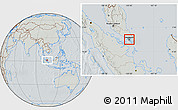 Savanna Style Location Map of Singapore, lighten, semi-desaturated, hill shading
