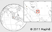 Shaded Relief Location Map of Singapore, blank outside