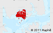 Flag Map of Singapore, single color outside, bathymetry sea, flag rotated