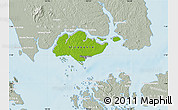 Physical Map of Singapore, lighten, semi-desaturated, land only