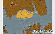 Political Map of Singapore, darken