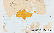 Political Map of Singapore, lighten