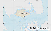 Shaded Relief Map of Singapore, single color outside