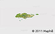 Satellite Panoramic Map of Singapore, cropped outside