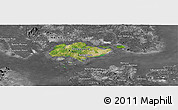 Satellite Panoramic Map of Singapore, desaturated