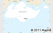 Classic Style Simple Map of Singapore