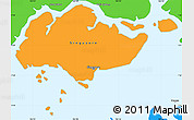 Political Shades Simple Map of Singapore