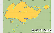 Savanna Style Simple Map of Singapore, cropped outside