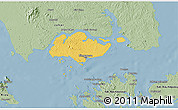 Savanna Style 3D Map of Singapore