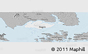 Gray Panoramic Map of Singapore