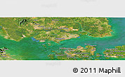 Satellite Panoramic Map of Singapore