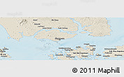 Shaded Relief Panoramic Map of Singapore