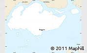 Classic Style Simple Map of Singapore