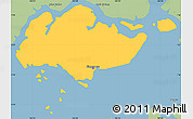 Savanna Style Simple Map of Singapore