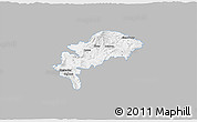 Gray 3D Map of Detva, single color outside
