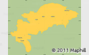 Savanna Style Simple Map of Detva, single color outside