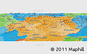 Political Shades Panoramic Map of Banska Bystrica