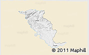 Classic Style 3D Map of Revuca, single color outside