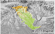 Physical 3D Map of Revuca, desaturated