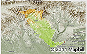 Physical 3D Map of Revuca, semi-desaturated