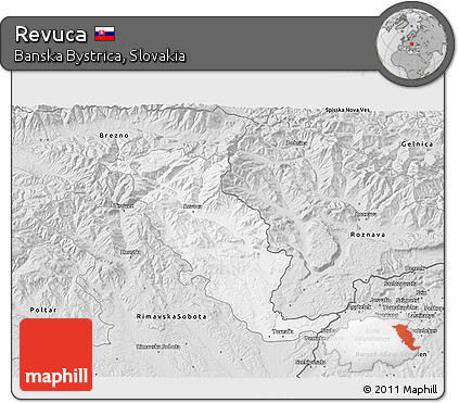Silver Style 3D Map of Revuca