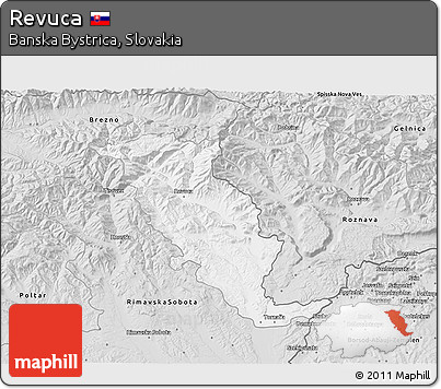 Silver Style 3D Map of Revuca
