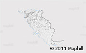 Silver Style 3D Map of Revuca, single color outside