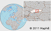 Gray Location Map of Revuca, highlighted country