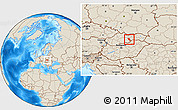 Shaded Relief Location Map of Revuca