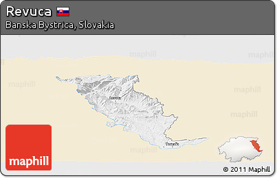 Classic Style Panoramic Map of Revuca, single color outside