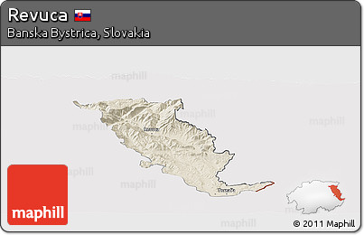 Shaded Relief Panoramic Map of Revuca, cropped outside