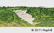 Shaded Relief Panoramic Map of Revuca, satellite outside