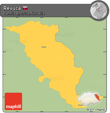 Savanna Style Simple Map of Revuca, single color outside