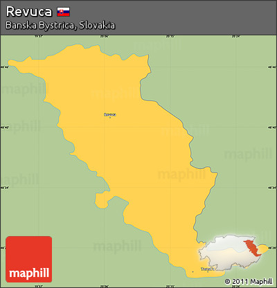 Savanna Style Simple Map of Revuca, single color outside