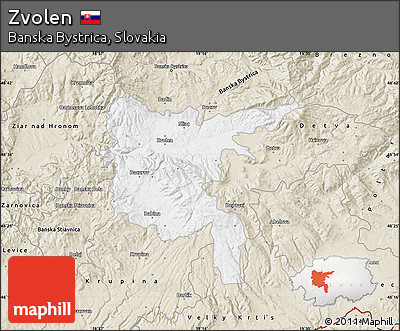 Classic Style Map of Zvolen
