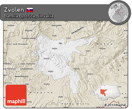Classic Style Map of Zvolen