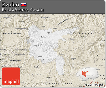 Classic Style Map of Zvolen