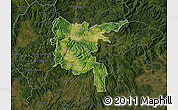 Satellite Map of Zvolen, darken