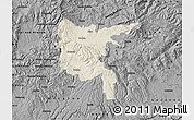 Shaded Relief Map of Zvolen, darken, desaturated