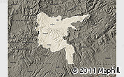 Shaded Relief Map of Zvolen, darken