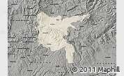 Shaded Relief Map of Zvolen, darken, semi-desaturated