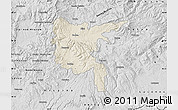 Shaded Relief Map of Zvolen, desaturated