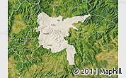 Shaded Relief Map of Zvolen, satellite outside