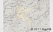 Shaded Relief Map of Zvolen, semi-desaturated