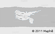 Gray Panoramic Map of Zvolen, single color outside