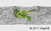 Satellite Panoramic Map of Zvolen, lighten, desaturated