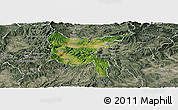 Satellite Panoramic Map of Zvolen, semi-desaturated