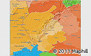 Political Shades 3D Map of Bratislava