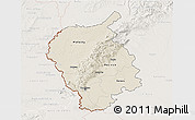 Shaded Relief 3D Map of Bratislava, lighten