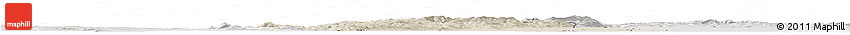 Shaded Relief Horizon Map of Bratislava, lighten, semi-desaturated
